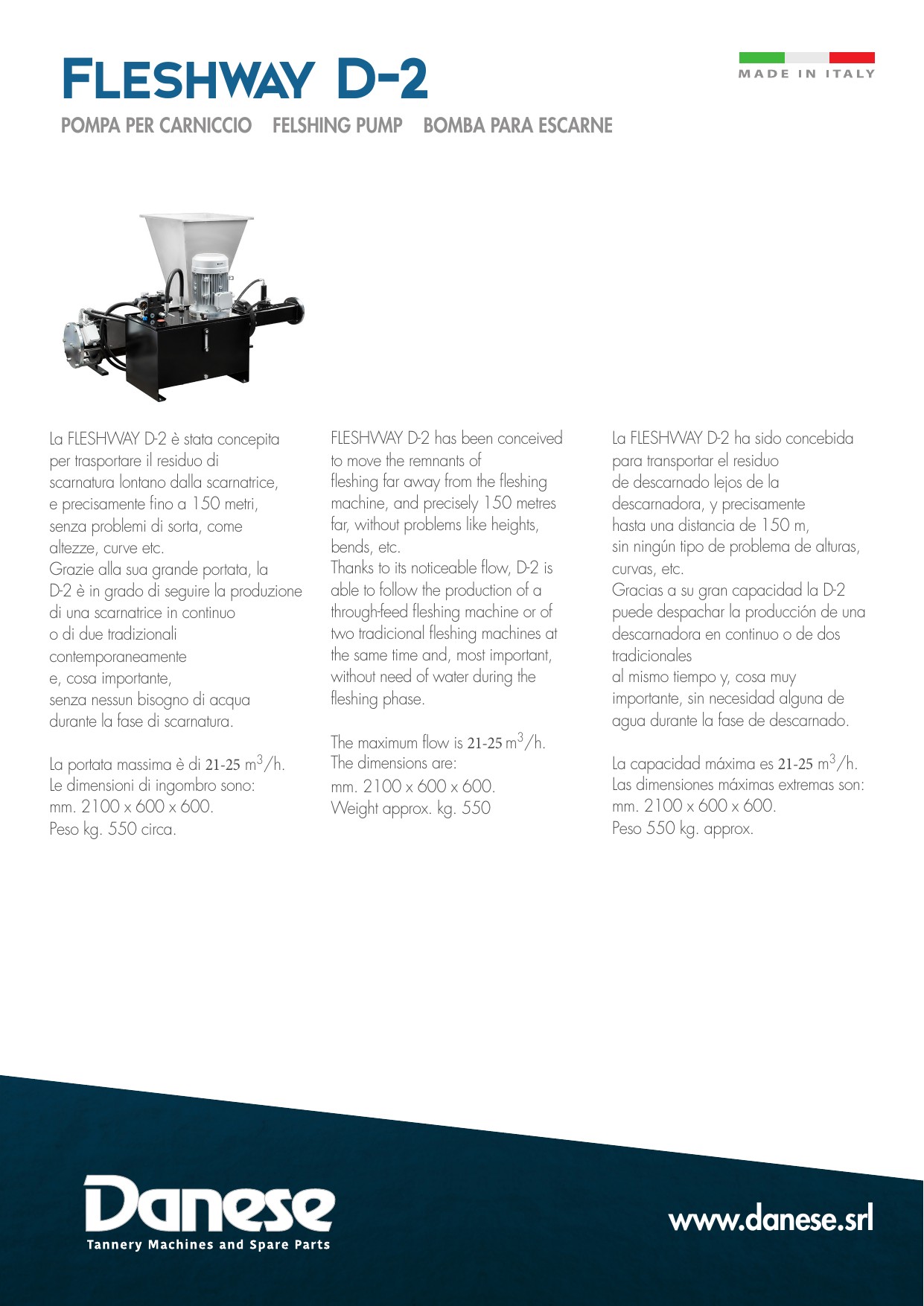 Fleshway D-2 scheda tecnica
